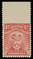 1d perf. 14, dull red shade. Upper marginal, imperforate to margin. ...