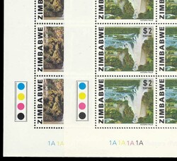 1980 first definitive (less later 40c), each in a complete sheet, 1c ...
