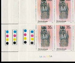1987 Owls (1st series), set in complete sheets of 50, cylinder 1A. ...