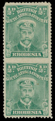 ½d, perf. 14, deep bright green shade. Major variety IMPERFORATE ...