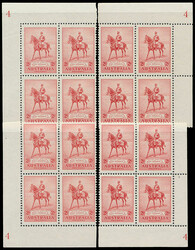 AUSTRALIA 1935 KGV 2d Silver Jubilee. Blocks of four from each corner ...