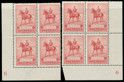 AUSTRALIA 1935 KGV 2d Silver Jubilee. Lower left and right corner ...
