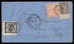 1884 (24th March), envelope addressed to England. Bearing Transvaal ...