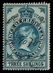 GRIQUALAND WEST / Revenue 1878 Bradbury Wilkinson Queen Victoria ...
