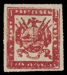 1870 Viljoen printing on medium paper, fine roulette. 1d crimson with ...