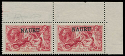 NAURU 1916 KGV 5/- Seahorse overprint, De La Rue printing, bright ...