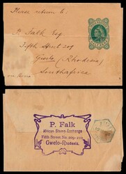 1904 (September), Zanzibar postal stationery wrapper (India QV Half ...
