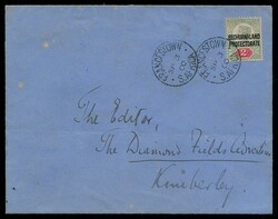 1900 (3rd September), envelope addressed to ‘The Diamond Fields ...