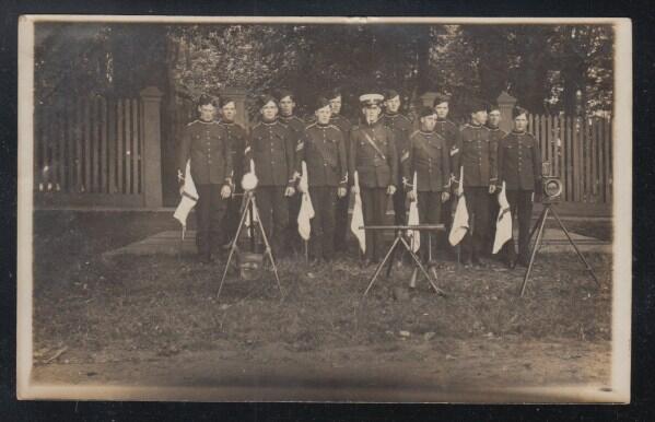 Real photo postcard, written on back "Best Signal Corps in Canada / ...