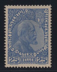 25h ultramarine Prince Johann I, lightly hinged, nicely-centered on ...