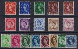 1/2d red orange to 1sh6 dark blue Wilding set, watermarked St. ...