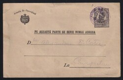 Postal stationery card, postmarked with violet military c.d.s. of the ...
