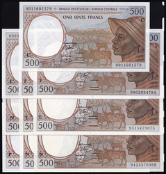 110.550.480: Banknoten - Afrika - Zentralafrikanische Republik
