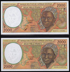 110.550.480: Banknoten - Afrika - Zentralafrikanische Republik