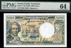 110.580.45: Banknotes – Oceania - French PacificTerritorries