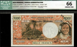 110.580.50: Banknoten - Ozeanien - Neue Hebriden