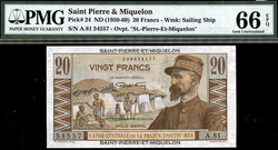 110.560.255: Banknoten - Amerika - St. Pierre & Miquelon