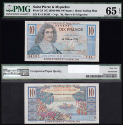 110.560.255: Banknoten - Amerika - St. Pierre & Miquelon