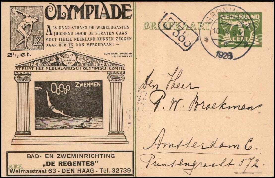 Netherlands, 1928 Huygens Olympic Series â€œDe Regentesâ€ ...