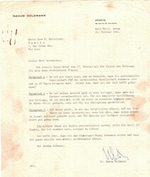 Naum Goldmann's Concerns Regarding Ownership Contract Between Israeli ...