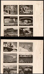 JNF 1937â€“1938, ÂAntiquities and Institutions. Two panes of ...