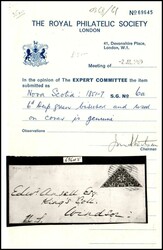 Nova Scotia 1851â€“60 6d yellow-green (S.G. 5a), diagonal bisect ...