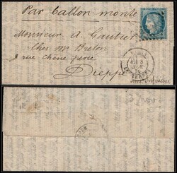 France â€“ 1870 Ballon MontÃ© Cover â€œLe Ferdinand ...