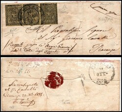 Duchy of Parma â€“ 1855 Cover to Piacenza with 1852 5c ...