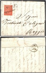 Italian States: Parma, 1854, 15c red (Scott 7, MiNr. 3 ), tied with ...