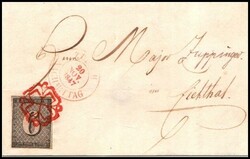 Switzerland 1843 Canton of Zurich 6 Rp black numeral design with ...