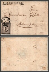 Switzerland, Canton Geneva, 1846 5c Black/Yellow-Green "Grosser ...
