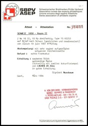 Switzerland 1850 Rayonâ€¯II 10â€¯Rp (yellow/black/red, no ...