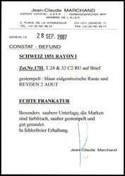 Switzerland 1851 â€“ Rayon I, Zst. 17II, T.24 & 32 C2 RU on ...