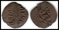 Judaea, Procuratorial. Porcius Festus. Ã† Prutah (2.34g. 16.5mm), ...