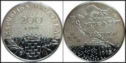 Croatia 1995 5th Anniversary of Independence, 200 Kuna. KM #30, ...