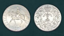 1977 Crown Silver Jubilee Silver Proof Queen Elizabeth II 25p Coin. ...