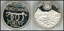 Hungary, 500 Forint, Otszaz, 1986, BE, , Silver,0.900 KM:658 Proof. ...
