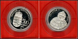 HUNGARY 1992 KM # 690, 500 Forint Space Exploration Silver Proof ...
