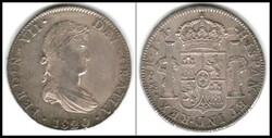 Mexico Spanish Colonial 8 Reales Ferdin Ferdinand VII 1820 Mo JJ ...