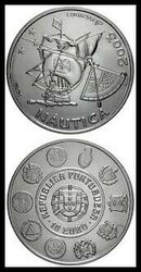 Portugal, 10 Euro, NAUTICA, 2003, Lisbon, ZZ, Silver, KM:748. Unc