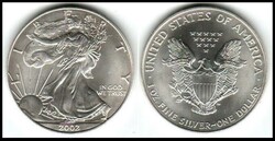2002 Silver 1 Oz. .999 American Eagle Dollar Coin Littleton Coin ...