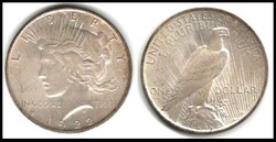 1922 KM # 150 $1 Peace Dollar Nice Original vF