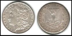 1879 KM # 110 $1 Liberty Silver Dollar Nice patina Original F