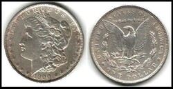 1900 KM # 110 $1 Morgan Silver Dollar Nice Original F
