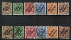 1899, Aufdruckserie komplett je ungebraucht und je gestempelt. Mi.220 ...