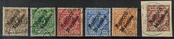 1899, 3 Pfennig bis 50 Pfennig Krone-Adler mit Aufdruck. Satz ...