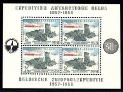 1957, Blockausgabe zur Südpolarexpedition, einwandfrei postfrisch