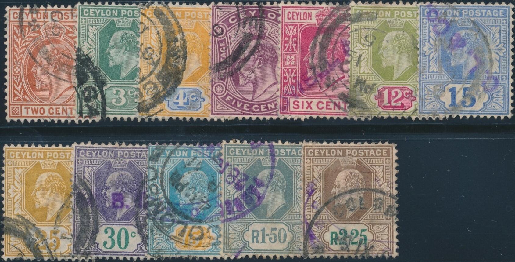 Ceylon  1903/05: König Edward VII: kompletter Satz gestempelt. ...