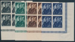 Mi 161 Farbproben1944, Jure Francetic: vier ungezähnte Farbenproben ...