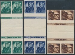 Mi 161 Farbproben1944, Jure Francetic: drei ungezähnte Farbproben, ...